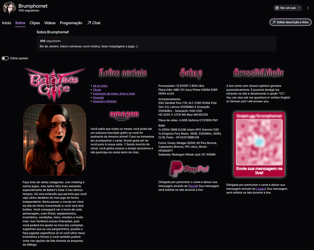 Estado atual da página do projeto, setembro de 2026.